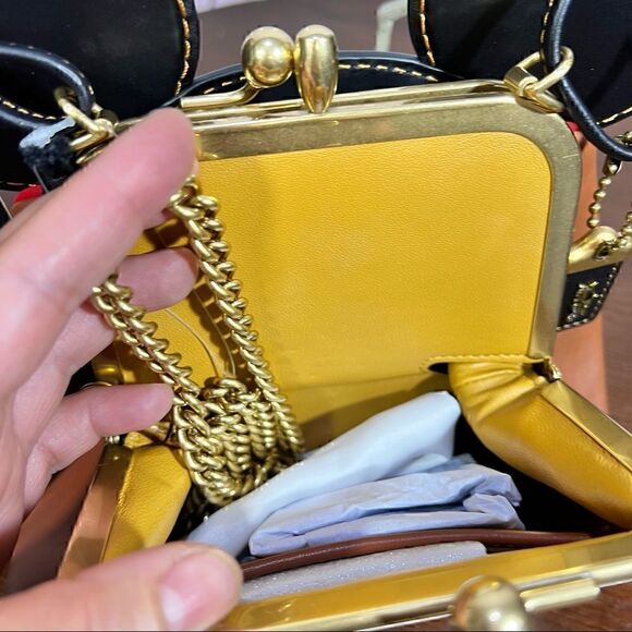 COACH Disney Mickey Mouse X Keith Haring Kisslock Bag LIMITED COLLECTORs Edition - Picture 2 of 13